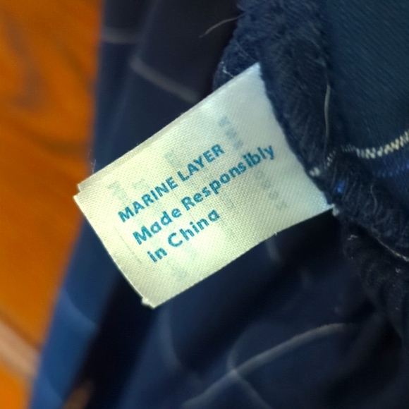 Marine Layer Jumpsuit X-Small Blue Checked - Picture 6 of 7